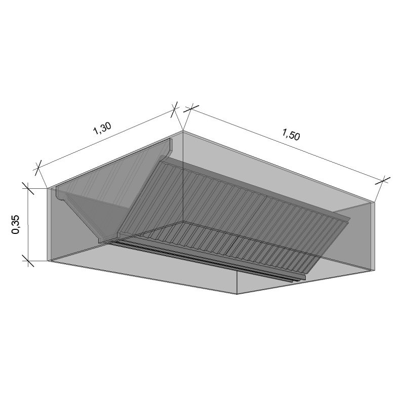 Campana Central 1.50x1.30x0.35